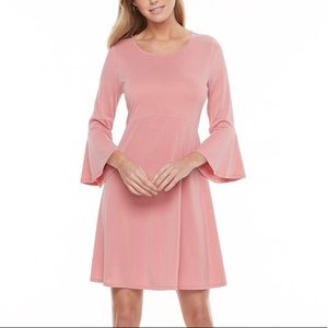 Apt9 Bell Sleeved Dress - Dusty Rose. NWT